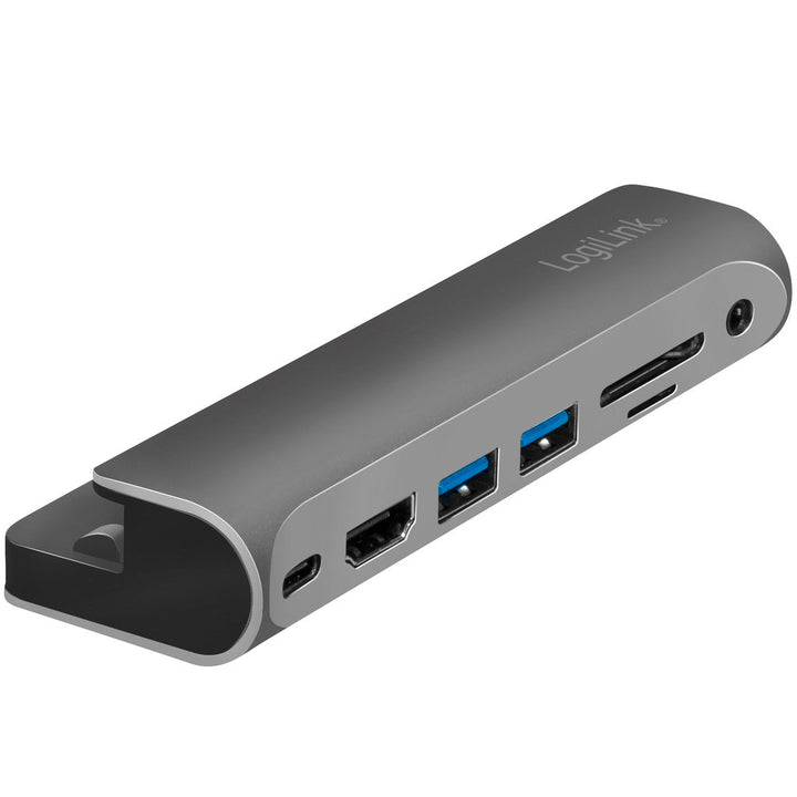 USB-dockningsstation iPad 7-port USB3.2 Alu LogiLink