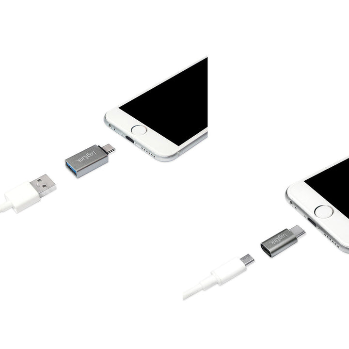 USB-C > USB + USB-C > MicroUSB LogiLink