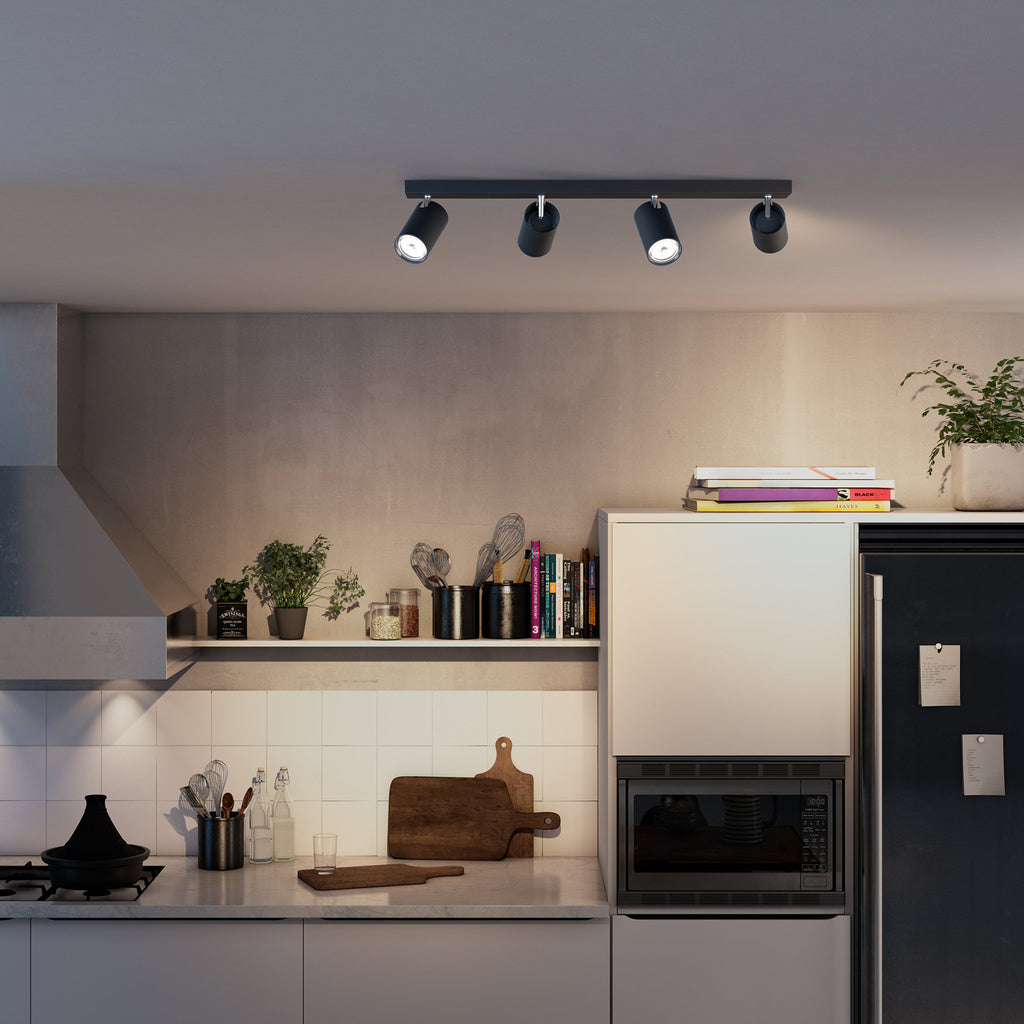 myLiving Kosipo 4 Spot Svart Philips